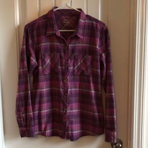 Cabela's pink and purple button down